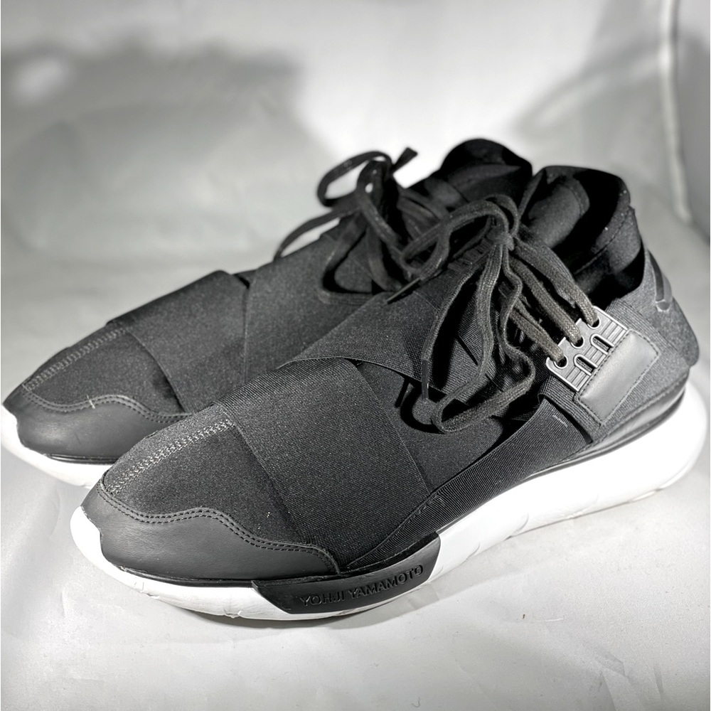 Y-3 Black Sneakers with White Sole